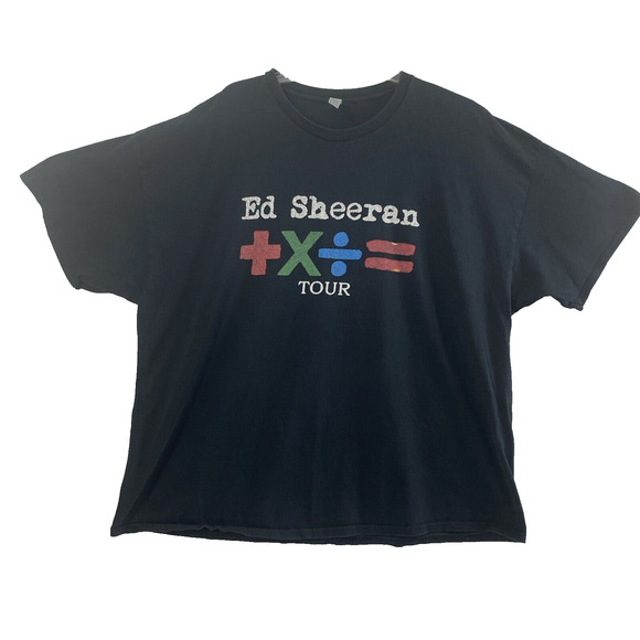 Ed  Sheeran 2023 Tour T Shirt Mens 4XL Black Concert Tee  Short Sleeve Casual - Picture 1 of 9